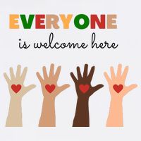 Everyone Is Welcome Here Equality Kindness Inspirational  Womens T-Shirt