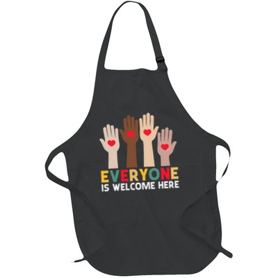 Everyone Is Welcome Here Idaho Teacher Support LGBT Full-Length Apron With Pockets