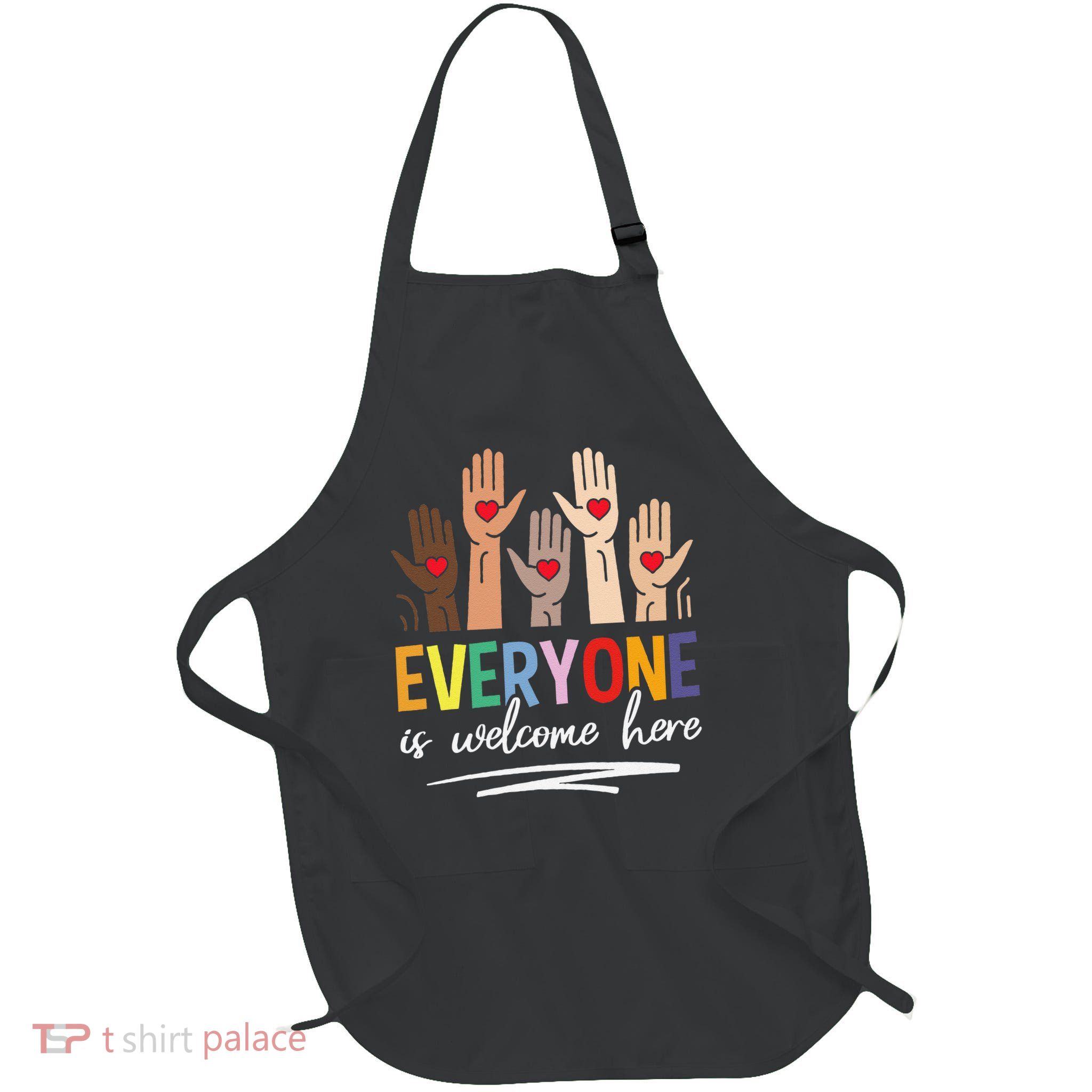 Everyone Is Welcome Here Idaho Teacher Full-Length Apron With Pockets
