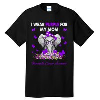 Elephant I Wear Purple For My Mom Pancreatic Cancer Cute Gift Tall T-Shirt