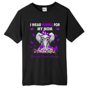 Elephant I Wear Purple For My Mom Pancreatic Cancer Cute Gift Tall Fusion ChromaSoft Performance T-Shirt