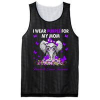 Elephant I Wear Purple For My Mom Pancreatic Cancer Cute Gift Mesh Reversible Basketball Jersey Tank