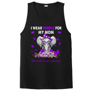 Elephant I Wear Purple For My Mom Pancreatic Cancer Cute Gift PosiCharge Competitor Tank