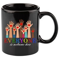 Everyone Is Welcome Here Idaho Teacher Support Lgbt Heart 11oz C Handle Ceramic Mug