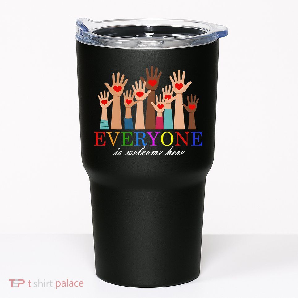 Everyone Is Welcome Here Idaho Teacher Support Lgbt Heart Tumbler