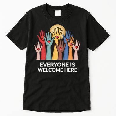 Everyone Is Welcome Here Idaho Teacher Inclusivity Tall T-Shirt