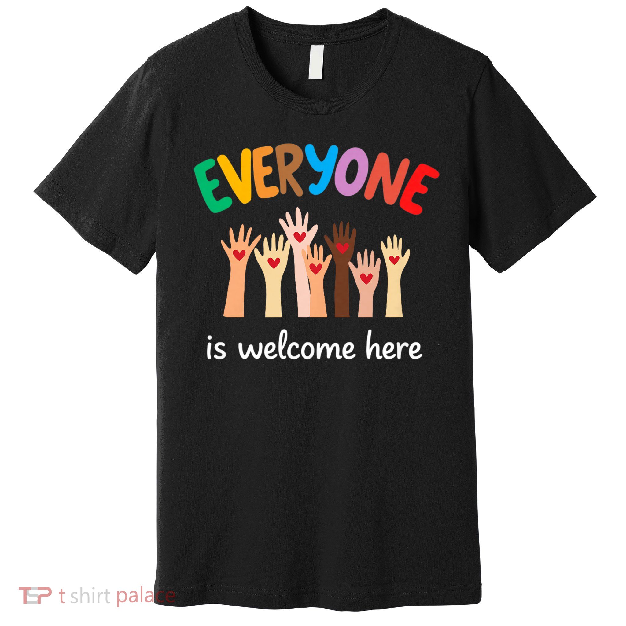 Everyone Is Welcome Here Idaho Teacher Premium T-Shirt