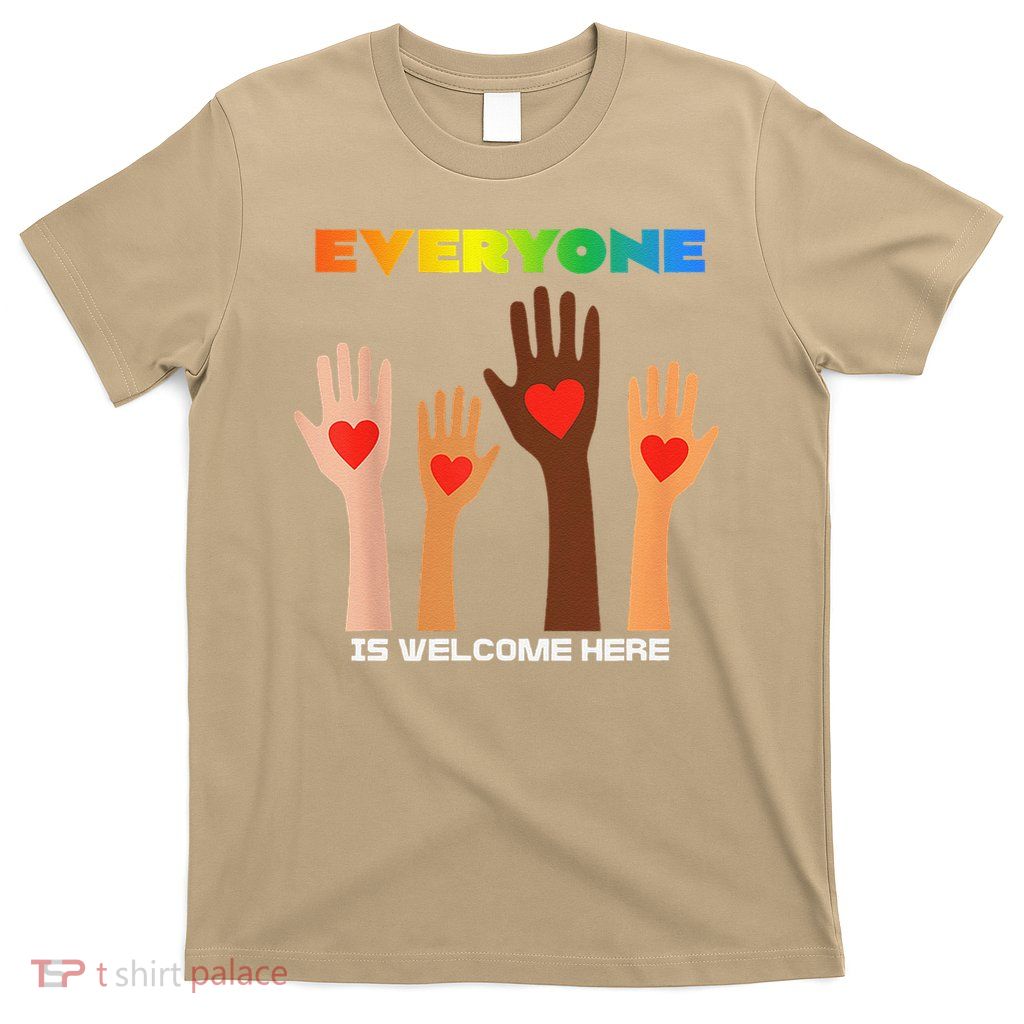 Everyone is Welcome Here Multicultural Diversity T-Shirt