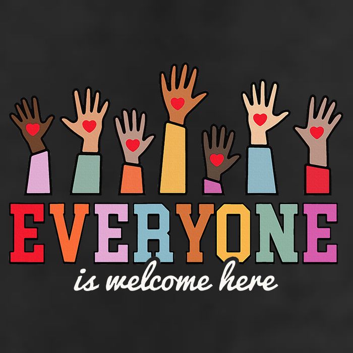 Everyone Is Welcome Here Idaho Teacher  7 Panel Mesh Trucker Snapback Hat