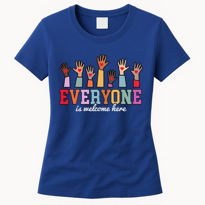 Everyone Is Welcome Here Idaho Teacher  Womens T-Shirt