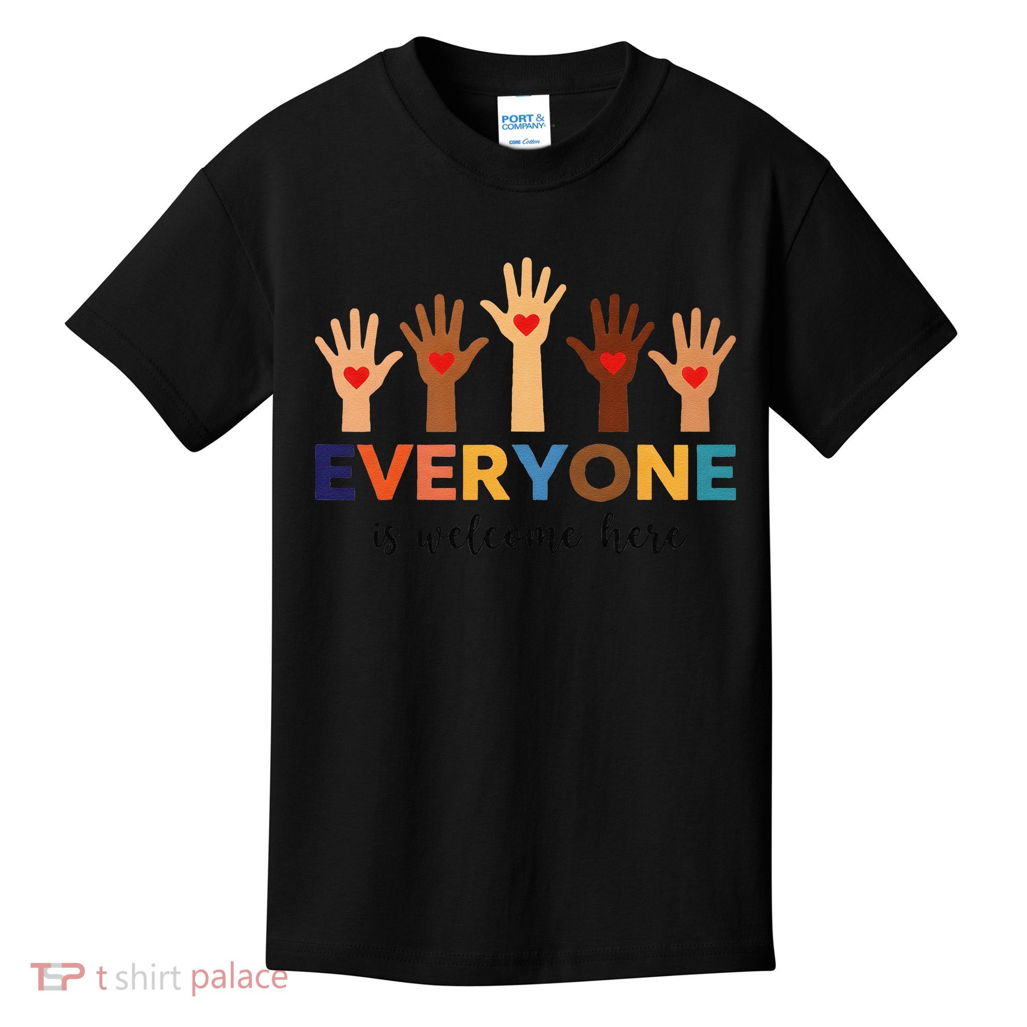 Everyone Is Welcome Here Idaho Teacher Kids T-Shirt
