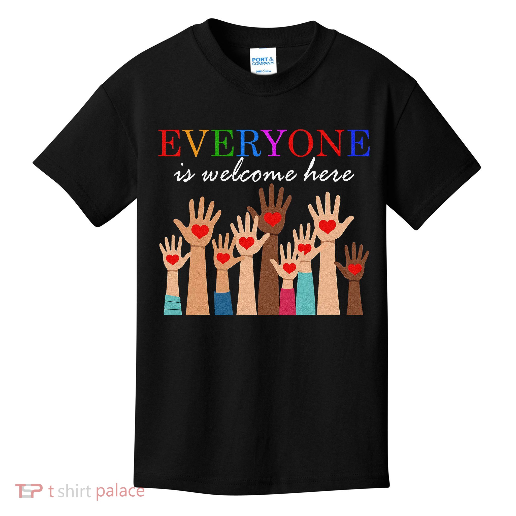 Everyone Is Welcome Here Idaho Teacher Kids T-Shirt