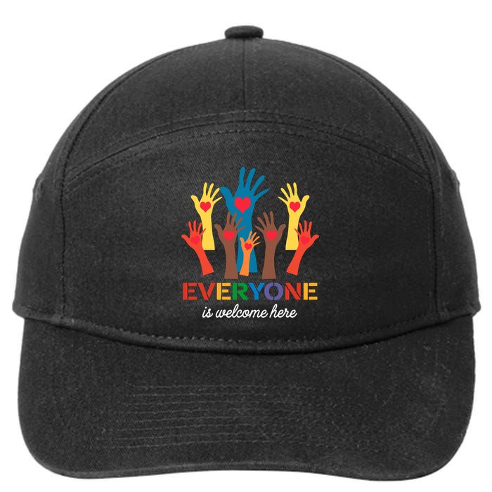 Everyone Is Welcome Here Idaho Teacher 7-Panel Snapback Hat