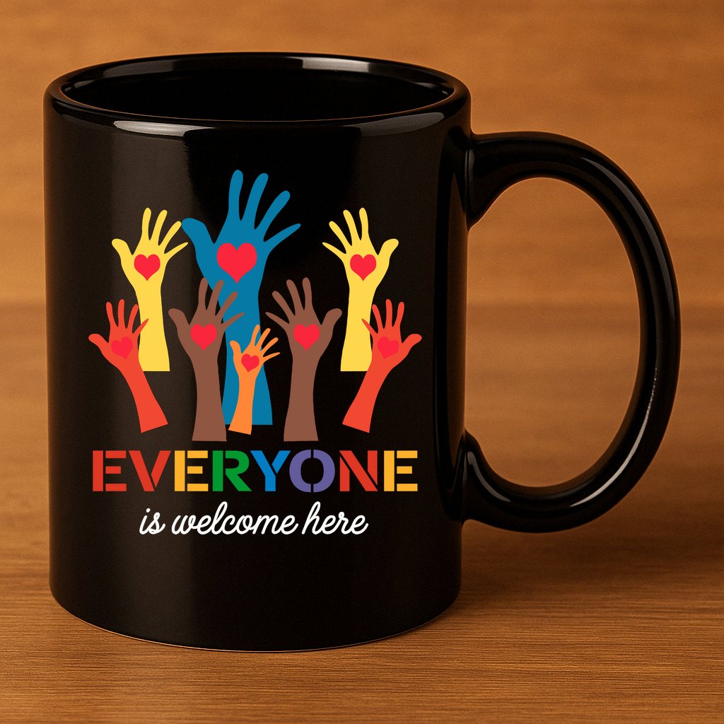 Everyone Is Welcome Here Idaho Teacher 11oz C Handle Ceramic Mug