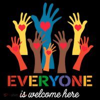 Everyone Is Welcome Here Idaho Teacher Drawstring Bag