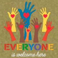 Everyone Is Welcome Here Idaho Teacher Garment-Dyed Women's Muscle Tee