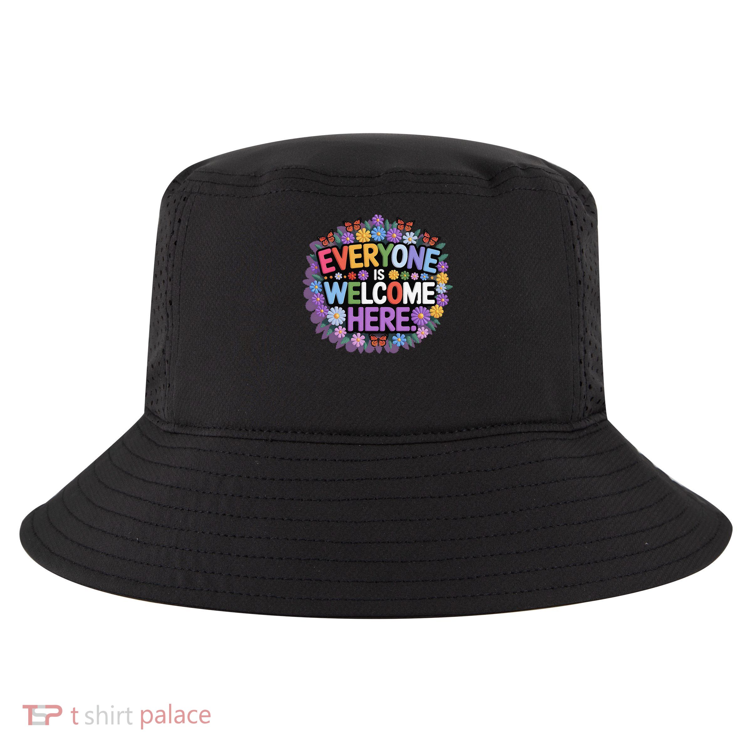 Everyone Is Welcome Here Idaho Teacher Cool Comfort Performance Bucket Hat