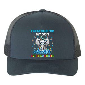 Elephant I Wear Blue For My Son Autism Awareness Cool Gift Yupoong Adult 5-Panel Trucker Hat