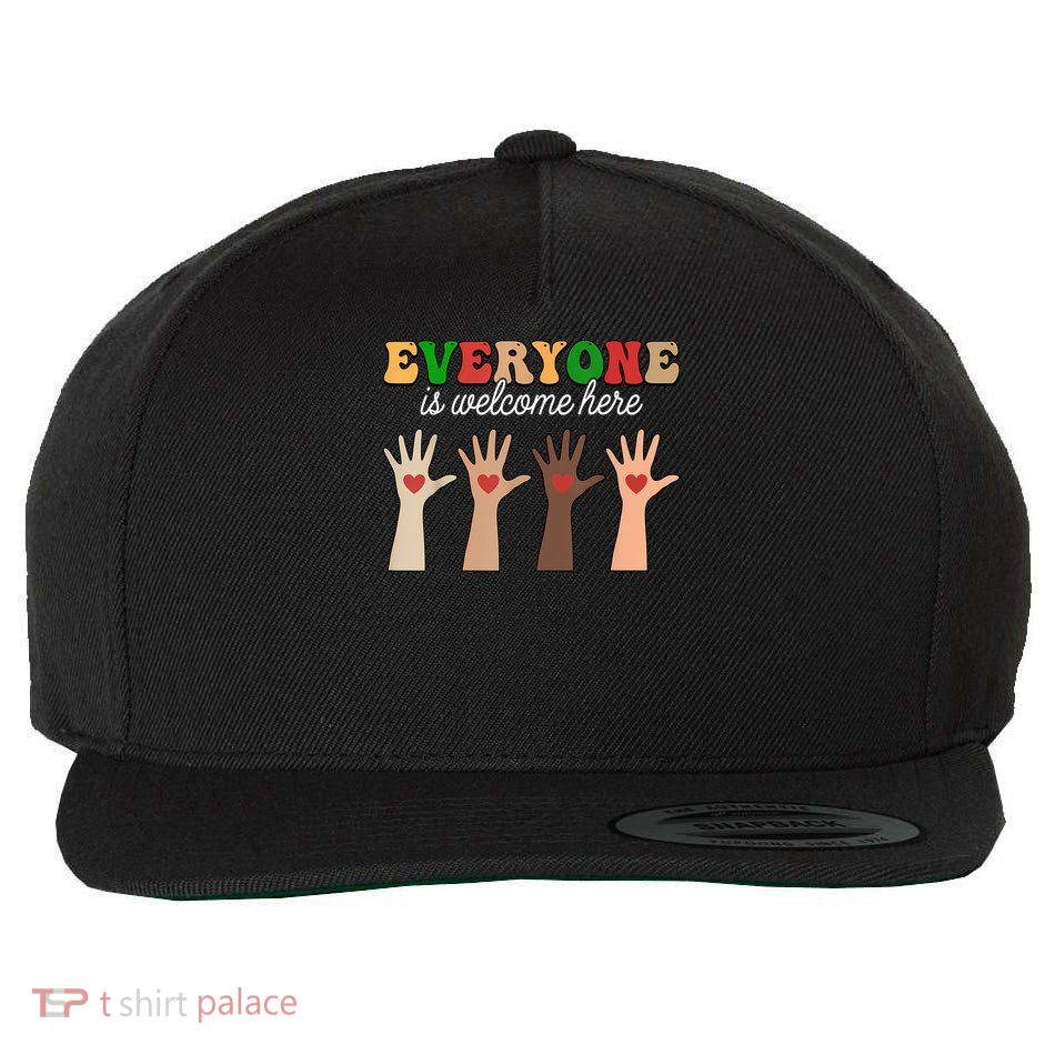 Everyone Is Welcome Here Funny Teacher Quote Women Wool Snapback Cap