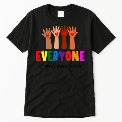 Everyone Is Welcome Here Idaho Teacher Tall T-Shirt