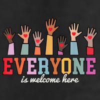 Everyone Is Welcome Here Idaho Teacher 7 Panel Mesh Trucker Snapback Hat