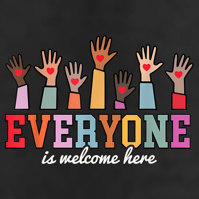 Everyone Is Welcome Here Idaho Teacher 7 Panel Mesh Trucker Snapback Hat