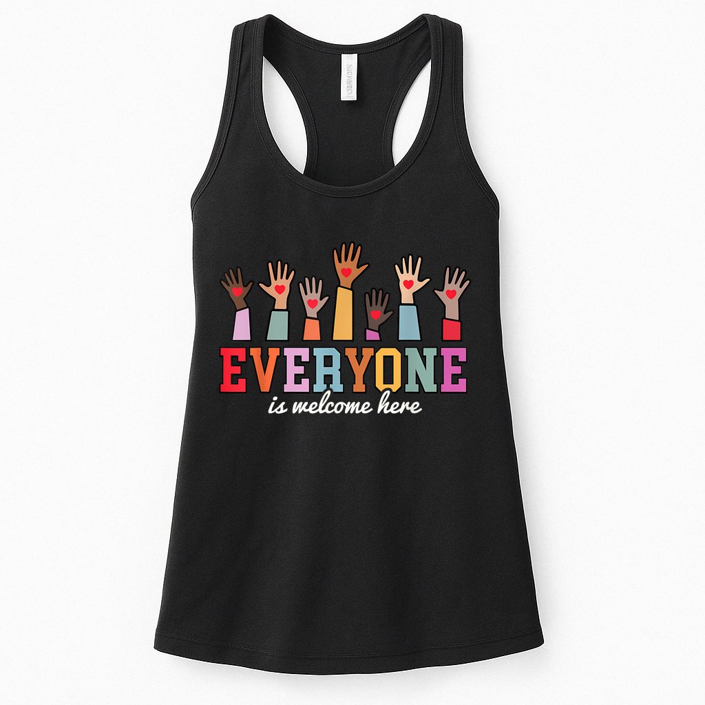 Everyone Is Welcome Here Idaho Teacher Womens Tank Top