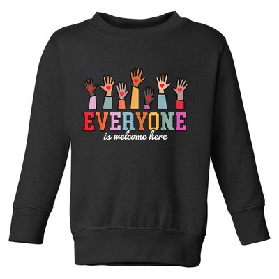 Everyone Is Welcome Here Idaho Teacher Toddler Sweatshirt