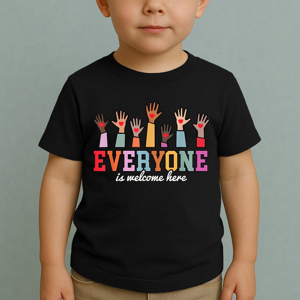 Everyone Is Welcome Here Idaho Teacher Toddler T-Shirt