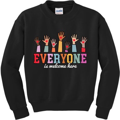 Everyone Is Welcome Here Idaho Teacher Kids Sweatshirt