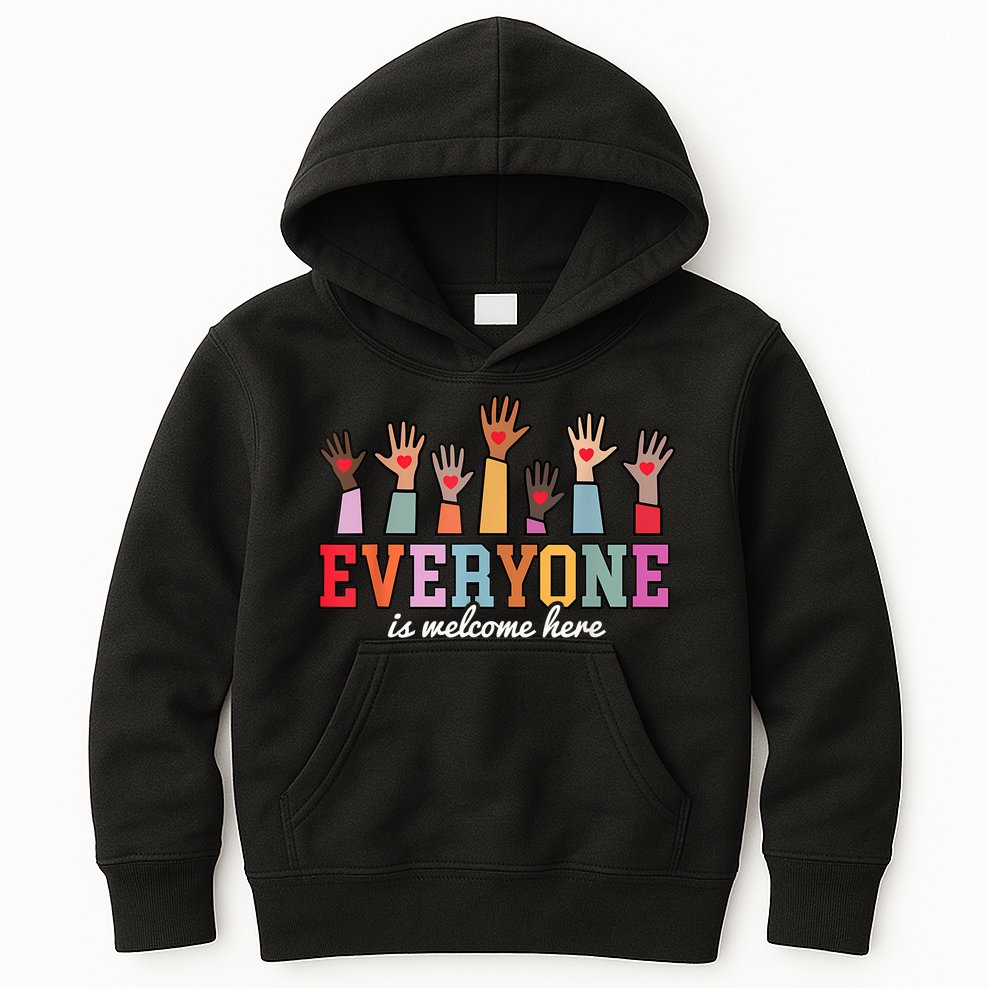 Everyone Is Welcome Here Idaho Teacher Kids Hoodie
