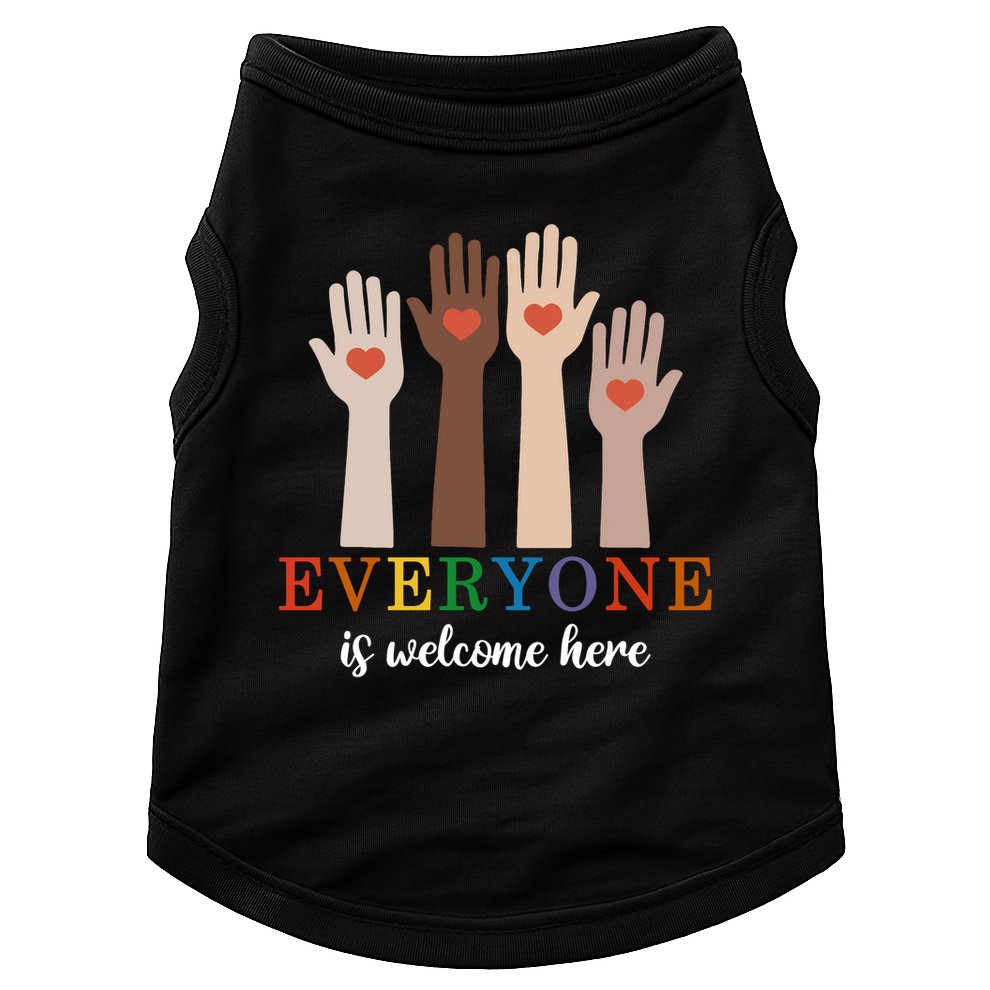Everyone Is Welcome Here Idaho Teacher Doggie Tank