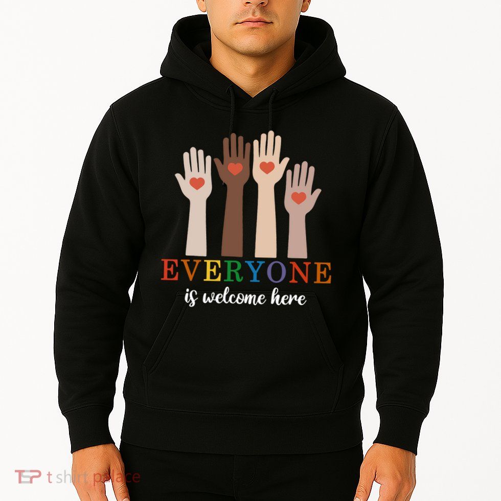 Everyone Is Welcome Here Idaho Teacher Hoodie