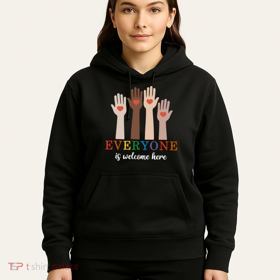 Everyone Is Welcome Here Idaho Teacher Hoodie