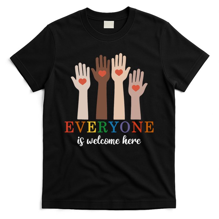 Everyone Is Welcome Here Idaho Teacher T-Shirt