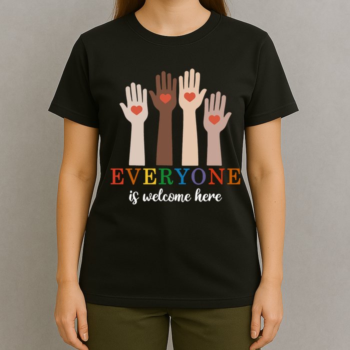Everyone Is Welcome Here Idaho Teacher T-Shirt