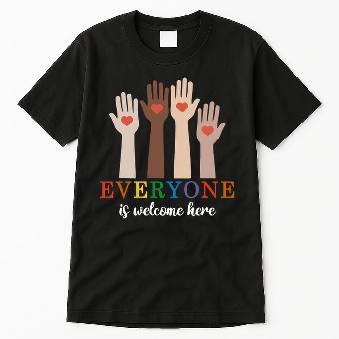 Everyone Is Welcome Here Idaho Teacher Tall T-Shirt