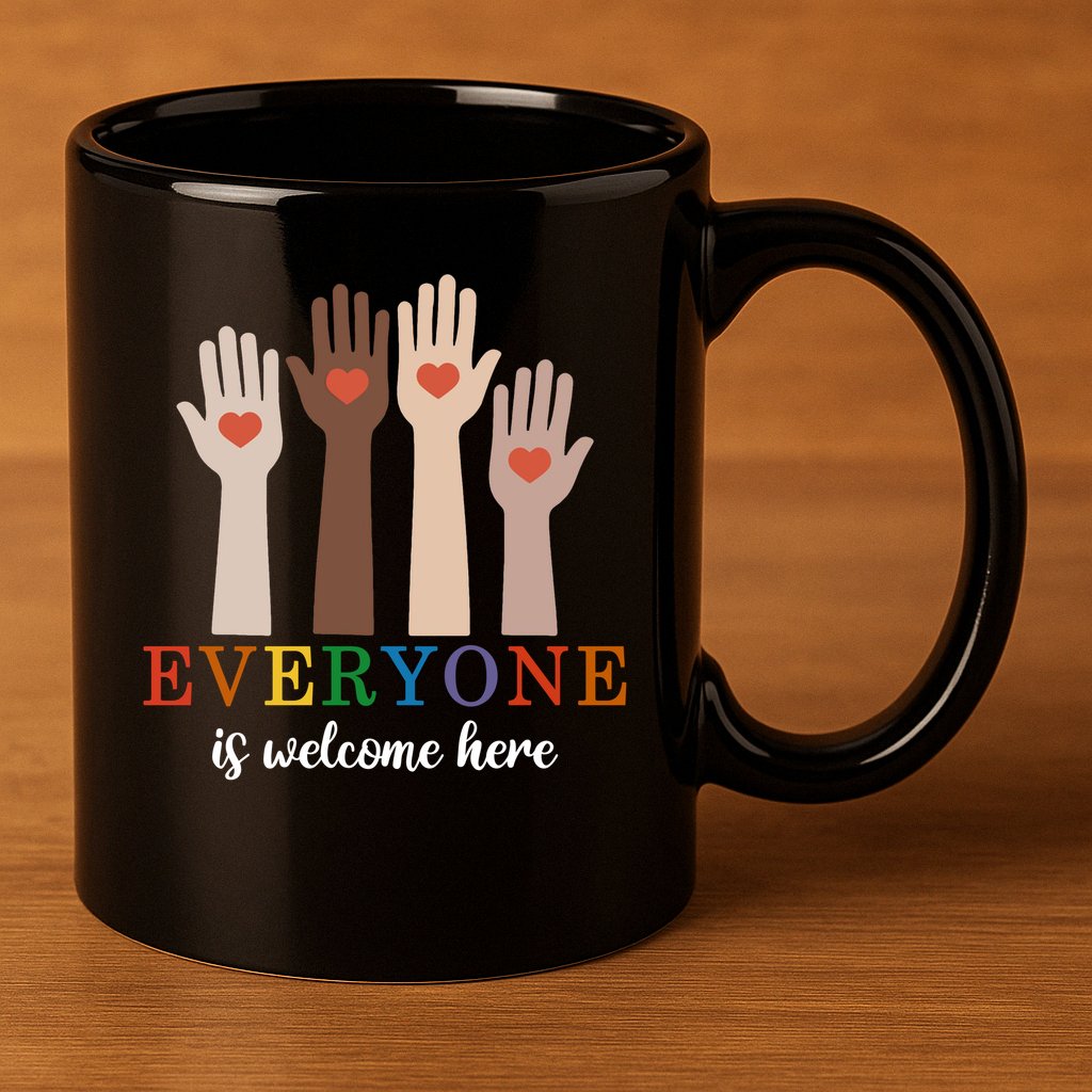 Everyone Is Welcome Here Idaho Teacher 11oz C Handle Ceramic Mug