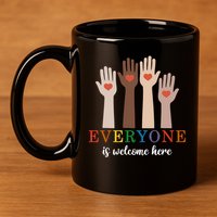 Everyone Is Welcome Here Idaho Teacher 11oz C Handle Ceramic Mug