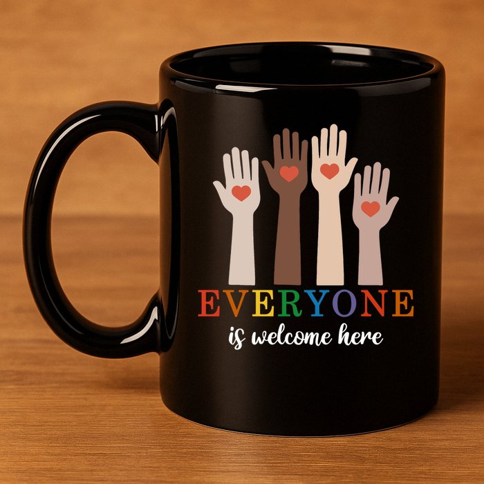 Everyone Is Welcome Here Idaho Teacher 11oz C Handle Ceramic Mug