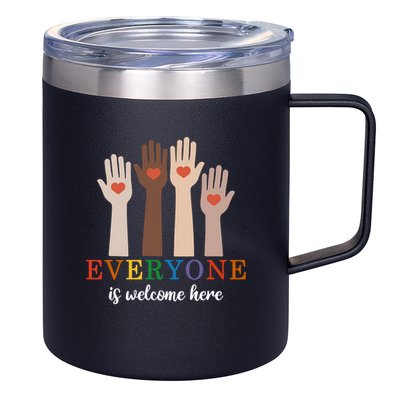 Everyone Is Welcome Here Idaho Teacher 12oz Stainless Steel Coffee Mug