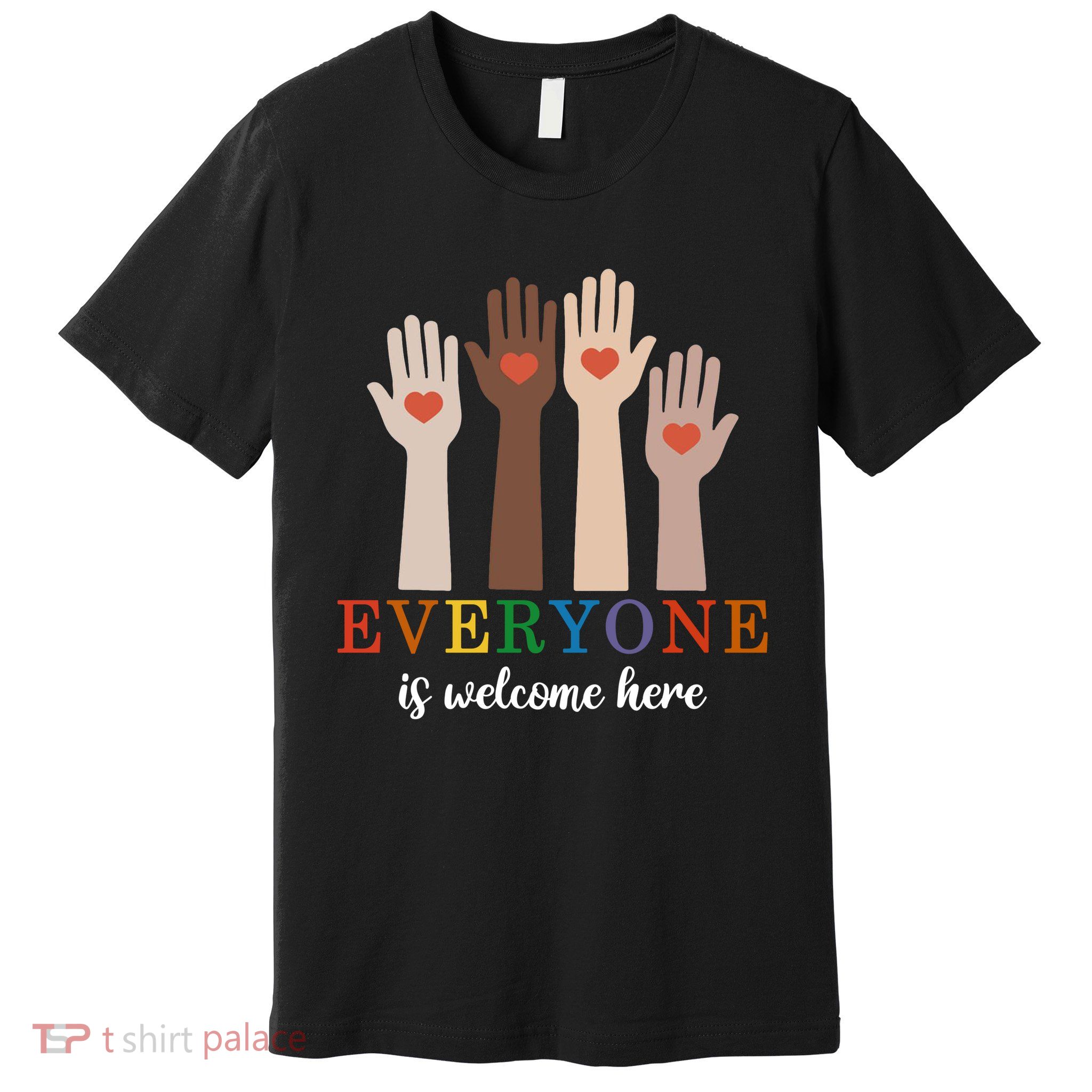 Everyone Is Welcome Here Idaho Teacher Premium T-Shirt