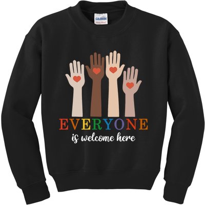Everyone Is Welcome Here Idaho Teacher Kids Sweatshirt