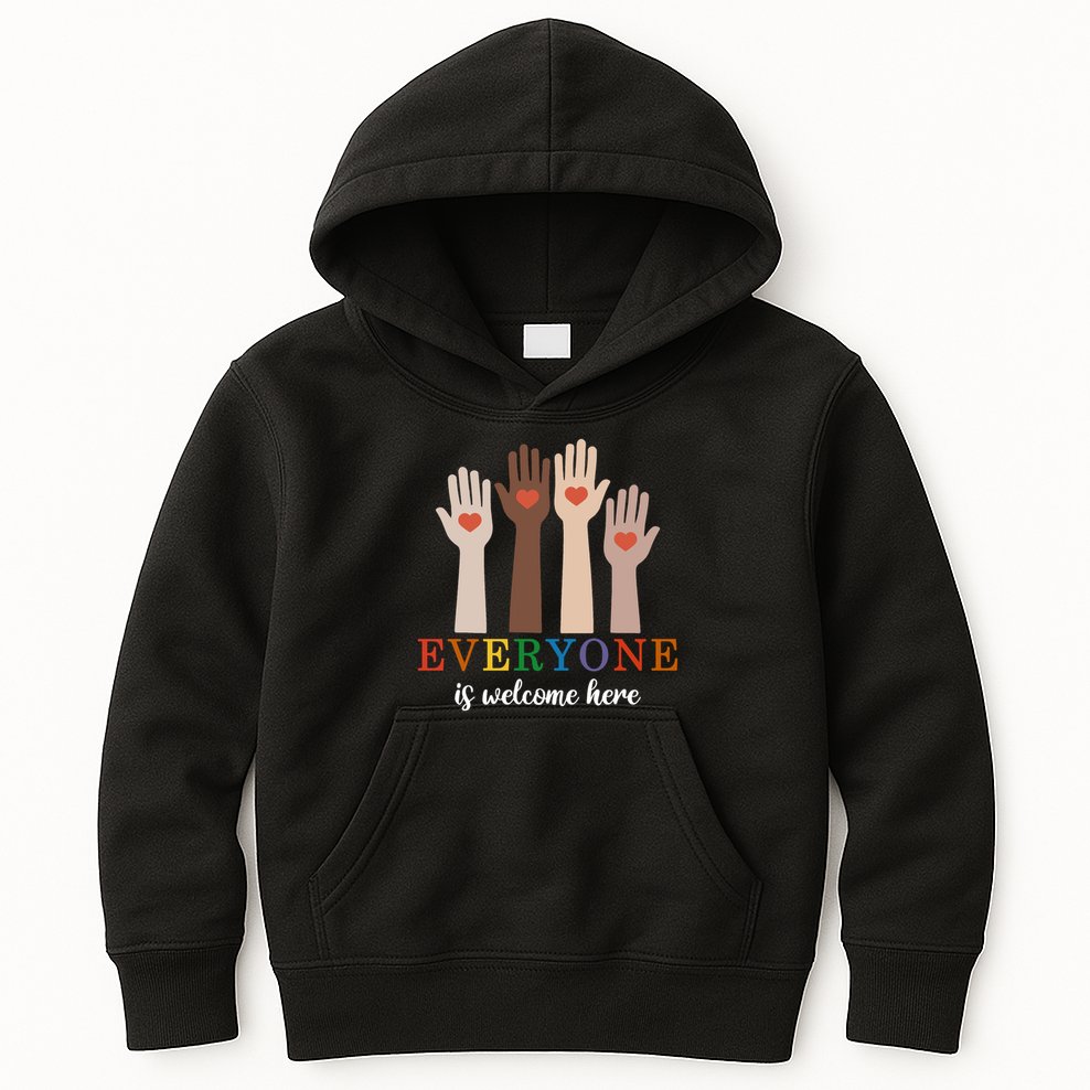 Everyone Is Welcome Here Idaho Teacher Kids Hoodie