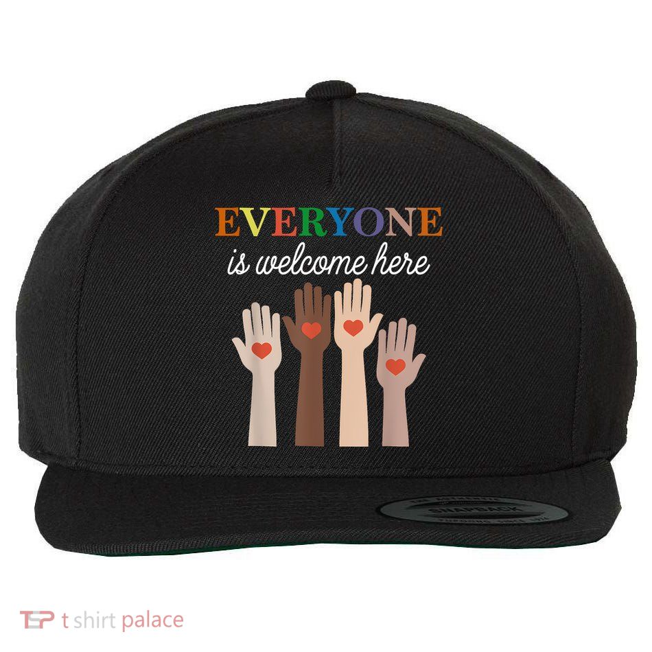 Everyone Is Welcome Here Idaho Teacher Wool Snapback Cap