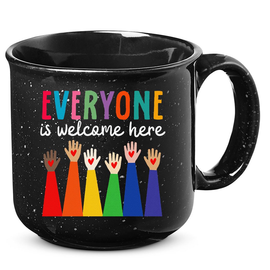 Everyone Is Welcome Here Idaho Teacher 15oz Campfire Ceramic Mug