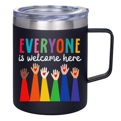 Everyone Is Welcome Here Idaho Teacher 12oz Stainless Steel Coffee Mug