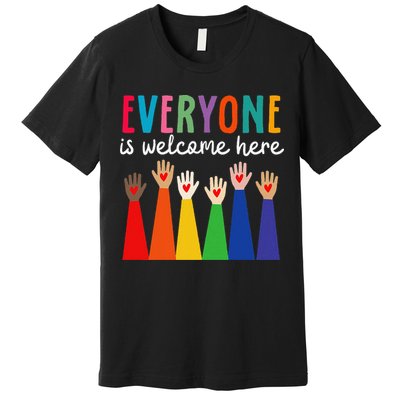 Everyone Is Welcome Here Idaho Teacher Premium T-Shirt