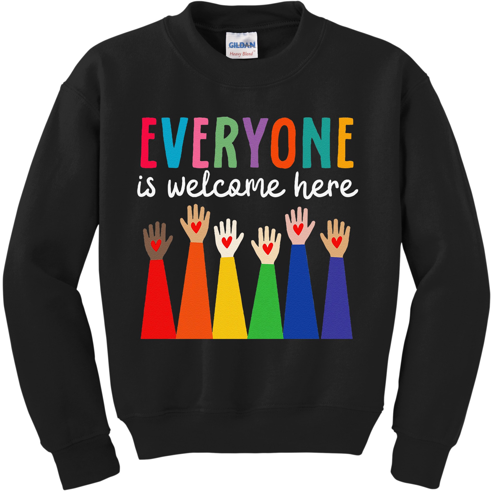 Everyone Is Welcome Here Idaho Teacher Kids Sweatshirt