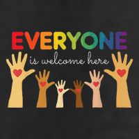 Everyone Is Welcome Here Idaho Teacher 7 Panel Mesh Trucker Snapback Hat